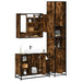 Set mobilier de baie, 3 piese, stejar fumuriu, lemn prelucrat - WALTI WALTI