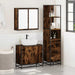 Set mobilier de baie, 3 piese, stejar fumuriu, lemn prelucrat - WALTI WALTI