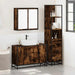 Set mobilier de baie, 3 piese, stejar fumuriu, lemn prelucrat - WALTI WALTI