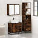 Set mobilier de baie, 3 piese, stejar fumuriu, lemn prelucrat - WALTI WALTI