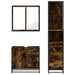 Set mobilier de baie, 3 piese, stejar fumuriu, lemn prelucrat - WALTI WALTI