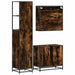 Set mobilier de baie, 3 piese, stejar fumuriu, lemn prelucrat - WALTI WALTI