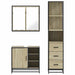 Set mobilier de baie, 3 piese, stejar sonoma, lemn prelucrat - WALTI WALTI