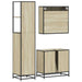 Set mobilier de baie, 3 piese, stejar sonoma, lemn prelucrat - WALTI WALTI