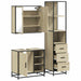 Set mobilier de baie, 3 piese, stejar sonoma, lemn prelucrat - WALTI WALTI