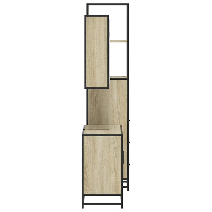 Set mobilier de baie, 3 piese, stejar sonoma, lemn prelucrat - WALTI WALTI