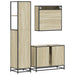 Set mobilier de baie, 3 piese, stejar sonoma, lemn prelucrat - WALTI WALTI