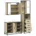 Set mobilier de baie, 3 piese, stejar sonoma, lemn prelucrat - WALTI WALTI