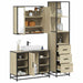 Set mobilier de baie, 3 piese, stejar sonoma, lemn prelucrat - WALTI WALTI