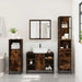 Set mobilier de baie, 3 piese, stejar fumuriu, lemn prelucrat - WALTI WALTI
