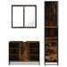 Set mobilier de baie, 3 piese, stejar fumuriu, lemn prelucrat - WALTI WALTI