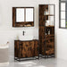 Set mobilier de baie, 3 piese, stejar fumuriu, lemn prelucrat - WALTI WALTI