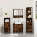Set mobilier de baie, 3 piese, stejar fumuriu, lemn prelucrat - WALTI WALTI