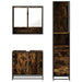 Set mobilier de baie, 3 piese, stejar fumuriu, lemn prelucrat - WALTI WALTI