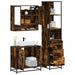 Set mobilier de baie, 3 piese, stejar fumuriu, lemn prelucrat - WALTI WALTI