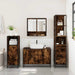 Set mobilier de baie, 3 piese, stejar fumuriu, lemn prelucrat - WALTI WALTI