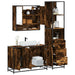 Set mobilier de baie, 3 piese, stejar fumuriu, lemn prelucrat - WALTI WALTI