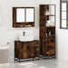 Set mobilier de baie, 3 piese, stejar fumuriu, lemn prelucrat - WALTI WALTI