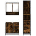 Set mobilier de baie, 3 piese, stejar fumuriu, lemn prelucrat - WALTI WALTI