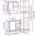 Set mobilier de baie, 3 piese, stejar fumuriu, lemn prelucrat - WALTI WALTI