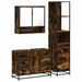 Set mobilier de baie, 3 piese, stejar fumuriu, lemn prelucrat - WALTI WALTI