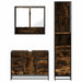 Set mobilier de baie, 3 piese, stejar fumuriu, lemn prelucrat - WALTI WALTI