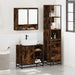 Set mobilier de baie, 3 piese, stejar fumuriu, lemn prelucrat - WALTI WALTI
