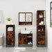 Set mobilier de baie, 3 piese, stejar fumuriu, lemn prelucrat - WALTI WALTI