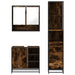 Set mobilier de baie, 3 piese, stejar fumuriu, lemn prelucrat - WALTI WALTI