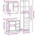 Set mobilier de baie, 3 piese, stejar fumuriu, lemn prelucrat - WALTI WALTI
