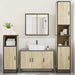 Set de mobilier de baie din 4 piese din lemn de stejar Sonoma - WALTI WALTI