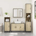 Set de mobilier de baie din 4 piese din lemn de stejar Sonoma - WALTI WALTI