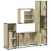 Set de mobilier de baie din 4 piese din lemn de stejar Sonoma - WALTI WALTI