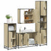 Set de mobilier de baie din 4 piese din lemn de stejar Sonoma - WALTI WALTI