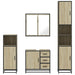 Set de mobilier de baie din 4 piese din lemn de stejar Sonoma - WALTI WALTI