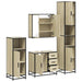Set de mobilier de baie din 4 piese din lemn de stejar Sonoma - WALTI WALTI