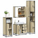 Set de mobilier de baie din 4 piese din lemn de stejar Sonoma - WALTI WALTI