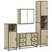 Set de mobilier de baie din 4 piese din lemn de stejar Sonoma - WALTI WALTI