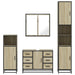 Set de mobilier de baie din 4 piese din lemn de stejar Sonoma - WALTI WALTI