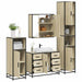 Set de mobilier de baie din 4 piese din lemn de stejar Sonoma - WALTI WALTI