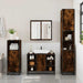 Set de mobilier de baie 4 piese Lemn prelucrat de stejar afumat - WALTI WALTI