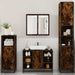 Set de mobilier de baie 4 piese Lemn prelucrat de stejar afumat - WALTI WALTI