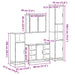 Set de mobilier de baie 4 piese Lemn prelucrat de stejar afumat - WALTI WALTI