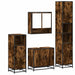 Set de mobilier de baie 4 piese Lemn prelucrat de stejar afumat - WALTI WALTI