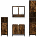 Set de mobilier de baie 4 piese Lemn prelucrat de stejar afumat - WALTI WALTI