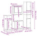 Set de mobilier de baie 4 piese Lemn prelucrat de stejar afumat - WALTI WALTI