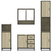 Set de mobilier de baie din 4 piese din lemn de stejar Sonoma - WALTI WALTI
