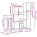 Set de mobilier de baie din 4 piese din lemn de stejar Sonoma - WALTI WALTI