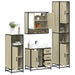 Set de mobilier de baie din 4 piese din lemn de stejar Sonoma - WALTI WALTI