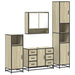 Set de mobilier de baie din 4 piese din lemn de stejar Sonoma - WALTI WALTI